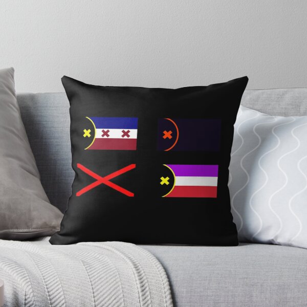 L'Manberg and Manberg Flags (Dream SMP) Black Throw Pillow RB1106 product Offical Dream SMP Merch