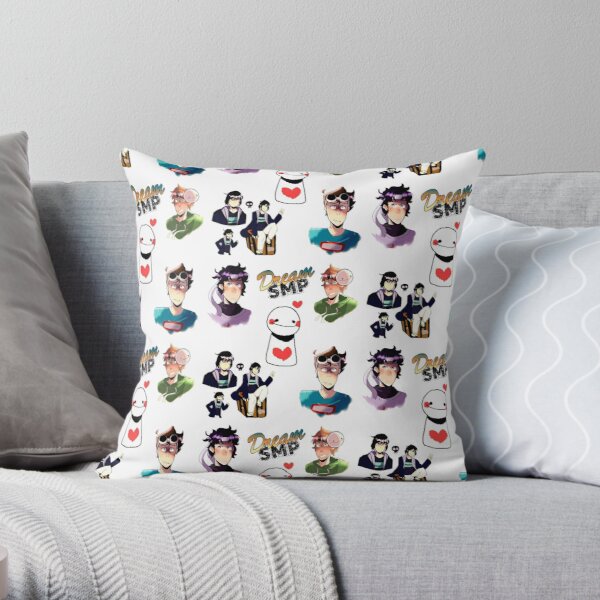 Dream SMP Lovers , Dream Smp Cartoon Throw Pillow RB1106 product Offical Dream SMP Merch
