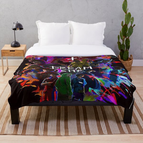 Dream SMP Black Anime Throw Blanket RB1106 product Offical Dream SMP Merch